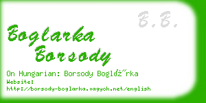 boglarka borsody business card